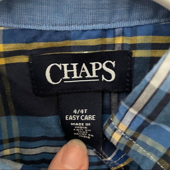 Tommy Hilfiger blue pants Chaps button up shirt size 4T with small flaw - Picture 7 of 8